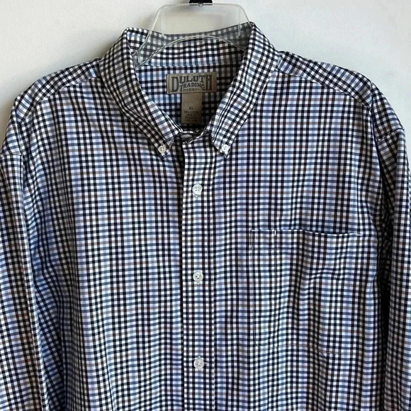Duluth Trading Co Long Sleeve Button Down Collared Plaid Shirt Men’s Size XL - Picture 5 of 7